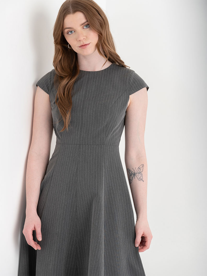 Terra Fit & Flare Midi Dress Luxe Tailored