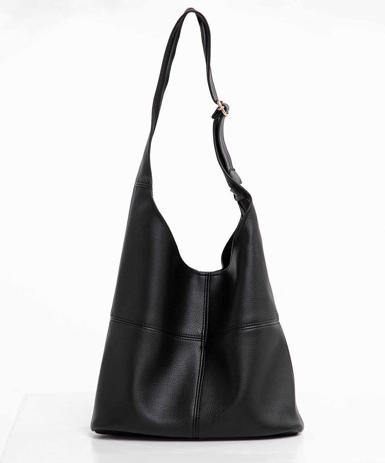 Slouchy Faux Leather Tote Bag