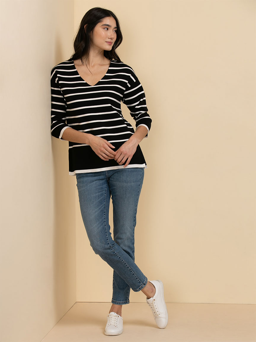 V-Neck Mid-Length Sweater